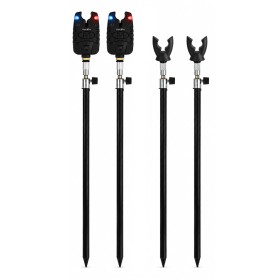 Комплект сигнализатори с колчета Fish-Xpro Bite Alarm Bankstick Set - 2 Rod