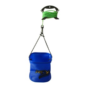 Rubber bucket with a rope