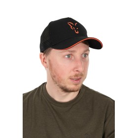 Șapcă Fox Collection Trucker neagră și portocalie