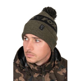 Pălărie cu bile Fox Collection - Verde și Negru